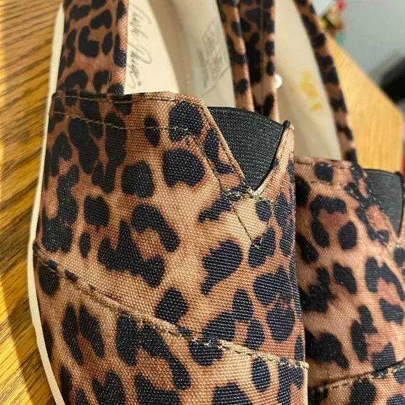 Charlie Paige Leopard Print Canvas Ballet Shoes - Picture 11 of 11